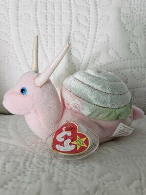 Ty Beanie Babies, Swirly the Snail, Retired 1999. NEW